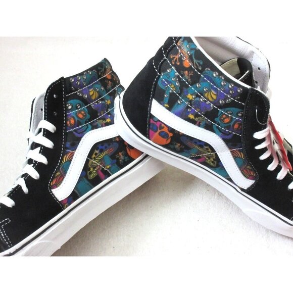 Vans Men's Sk8-Hi Trippy Drip Black Multi Canvas Suede Skate shoes Sizes NIB - Picture 4 of 5